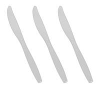 Tezraftaar® 500 x Tithe Reusable White Knives Plastic Cutlery Perfect for Party Tableware Picnic Weddings Camping Birthday Parties
