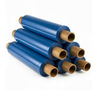 Tezraftaar® 6 x Pallet Wrap Heavy Duty Blue Shrink Stretch Film 400mm x 250m 20mu Extended Core Tear Resistance for Industrial Use Logistics Sofa Furniture House Moving Packaging