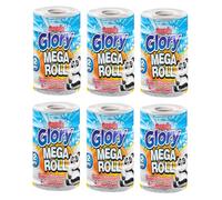 Tezraftaar® 6 x Panda Glory Mega Roll Super Absorbent Kitchen Towel Roll 2Ply White Embossed Roll for Restaurants Kitchen Catering