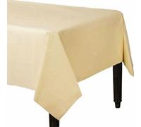 Tezraftaar® 6 x Paper Table Cover 90cm x 90cm Ivory Disposable Square Folded Table Cloth for Christmas New Year Parties Catering Supply