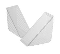 Tezraftaar® Clear Plastic Sandwich Wedges 11cm x 11cm x 6cm Disposable Triangle Without Lid Deep Fill Sandwich Boxes for Picnic Catering Lunch Parties (300)