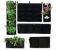 TF 2-7 Pockets Vertical / Horizontal / Square Gardening Plant Pots Planter Hanging Wall Garden Plant Bag Growing Bags