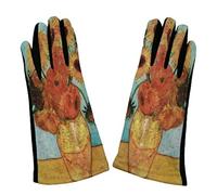 TF Gloves Art Paintings Woman Mom Aunt Grandma Elegant Touch Screen Gift Christmas Birthday Sunflower Van Gogh Amsterdam