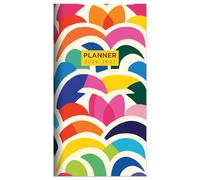 TF Publishing 2026-2027 Color Burst Small Monthly Pocket Planner with 2 Page Large Calendar Grid and Lined Notes Section - 2 Year Pocket Calendar 2026-2027 Perfect for Purse - 3.5in x 6.5in