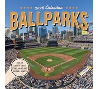 TF Publishing 2026 Ballparks Wall Calendar - Large Grids for Appointments and Scheduling - Vertical Monthly Wall Calendar 2026 with Premium Gloss Paper for Home and Office Organization - 12in x 12in