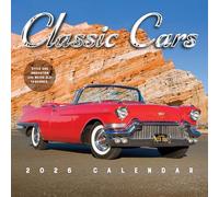 TF Publishing 2026 Classic Cars Wall Calendar - Large Grids for Appointments and Scheduling - Vertical Monthly Wall Calendar 2026 with Premium Gloss Paper for Home and Office Organization - 12x12in