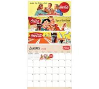 TF Publishing 2026 Coke: Vintage Nostalgia Wall Calendar - Large Grids for Appointments and Scheduling - Vertical Monthly Wall Calendar 2026 with Matte Paper for Home and Office Organization - 12x12in
