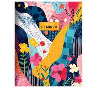 TF Publishing 2026 Colorful Collage Medium Monthly Planner - 2 Page Spreads with Extra Large Calendar Grids and Planning Prompts - 12 Month Planner for School and Work - 6.5in x 8in