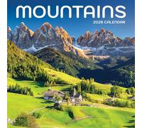 TF Publishing 2026 Mountains Wall Calendar - Large Grids for Appointments and Scheduling - Vertical Monthly Wall Calendar 2026 with Premium Gloss Paper for Home and Office Organization - 12in x 12in
