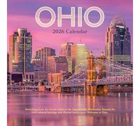 TF Publishing 2026 Ohio Wall Calendar - Large Grids for Appointments and Scheduling - Vertical Monthly Wall Calendar 2026 with Premium Gloss Paper for Home and Office Organization - 12in x 12in