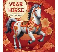 TF Publishing 2026 Year of the Horse Wall Calendar - Large Grids for Appointments and Scheduling - Vertical Monthly Wall Calendar 2026 w/Premium Matte Paper for Home and Office Organization - 12x12in