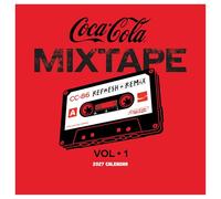 TF Publishing 2027 Coca-Cola Red Mixtape Wall Calendar - Large Grids for Appointments & Scheduling - Vertical Monthly Wall Calendar 2027 with Premium Matte Paper for Home/Office Organization - 12x12in