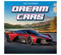 TF Publishing 2027 Dream Cars Wall Calendar - Large Grids for Appointments and Scheduling - Vertical Monthly Wall Calendar 2027 with Premium Gloss Paper for Home and Office Organization - 12x12 in