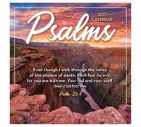 TF Publishing 2027 Psalms Wall Calendar - 12 x 12 inches | Premium Gloss Paper, Vertical Monthly Wall Calendar 2027 with Large Grids for Appointments and Scheduling