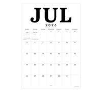 TF Publishing July 2026 - June 2027 Medium Art Poster Wall Calendar with Premium Paper Tear-Off Sheets - 12 Month Academic Year 2026-2027 Desk or Hanging Office Calendar for Schedules - 12 in x 17 in