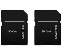 TF to SD Card Adapter, MicroSD to SD Converter for Cameras, Laptops, and Raspberry Pi, 2 Pieces