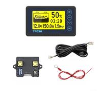 TF03KH Battery Capacity Monitor for 8V-120V Lithium Iron Phosphate Batteries with 0.5% Accuracy Real-Time Data and Low Power Consumption (Yellow light)