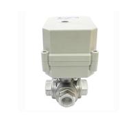 TF20-S3-C Power Off Return Valve AC/DC9-24V 3-Way DN20 L/T Type BSP/NPT 3/4'' Stainless Steel Actuated Ball Valve(T Port Flow E,9V-24V-CR202)