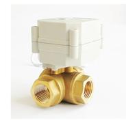 TF25-BH3-A Brass 1'' DN25 3 Way T/L Type Horizontal Motor Ball Valve DC12V DC24V 2/3/5/7 Wires Electric Valve(T Bore Flow B,12VDC-CR301)