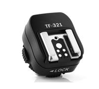 TF321 Flashing Hot Shoe Sync Adapter with PC Sync Port Socket Dedicated for 580EX 580EX II 550EX 430EX 430EX II Flashing Hot Shoe Adapter