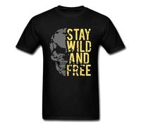 TF3Gft4E Skull-Stay-Wild-and-Free-Printed-Tshirts-Dead-Skull-Souls Black M
