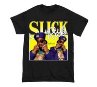TF3Gft4E Slick-Rick-Short-Sleeve-Famous-Shirt-Men-and-Women-Softstyle-T-Shirt Black XL
