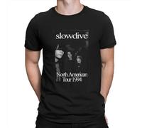 TF3Gft4E Slowdive-North-American-Tour-1994-Poster-Man-s-TShirt-Backrock-Band-Slowdive-Tour-Crewneck Black S