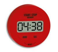 TFA Dostmann Digital Timer and Stopwatch, red, L 55 x B 17 x H 55 mm