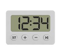 TFA Digital Alarm Clock with Timer and Stopwatch, White