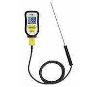 TFA Dostmann 14.1552.01 Digital Sous-Vide Thermometer with Stainless Steel Probe and Foam Tape for Sealing, Black, Plastic, 4 x 2 x 8 cm