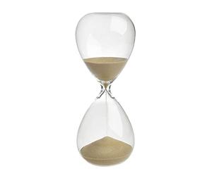 TFA Dostmann 15 Minutes 18.6009.53.90 Glass Golden Sand Hourglass Hourglass Home Accessory Gold (L) (W) 73 x (H) 190 mm