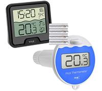 TFA Dostmann 30.3066 Wireless Pool Thermometer Marbella Swimming Pool Thermometer (Black with Batteries)