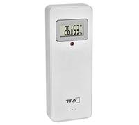 TFA Dostmann 30.3247.02 Thermo-Hygrotransmitter with display, / additional transmitter for wireless weather station elements, white, (L) 40 x (W) 26 x (H) 104 mm