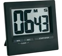 TFA Dostmann 38.2013.01 Electronic Timer and Stopwatch with Large Display Front Black Aluminium