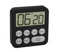 TFA Dostmann 38.2056 Digital Timer for Sports/Kitchen/Learning with Stopwatch, Magnetic with 3 Volume Levels, Quick Selection, Large Display, Visual LED Warning Light, Egg Timer
