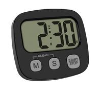 TFA Dostmann 38.2057.01 Digital Sports Cooking Learning Timer with Stopwatch and Time Magnetic Large Display Egg Timer Kitchen Timer Sports Timer Black