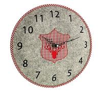 TFA Dostmann 60.3025.10 Designer Wall Clock with Felt Clock Face for Wall Mounting Grey