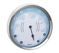 TFA Dostmann Analogue, 60.3029.06, time between low and flow, tide clock, with stainless steel frame, maritime design in blue tones, Metal Glass Plastic, 22 cm