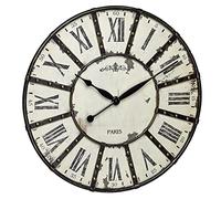 TFA Dostmann 60.3039.02 Wall Clock Metal 60 x 60 x 4.5 cm Black/White