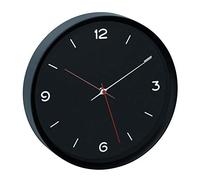 TFA Dostmann Analog Wall Clock, 60.3056.01, Low Noise Sweep Movement, Glass Cover, Black, Plastic, L 309 x B 50 x H 309 mm