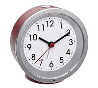 TFA Dostmann Analogue Alarm Clock 60.1034.05 Non-Ticking with Backlight Red, (L) 103 x (B) 39 x (H) 99 mm