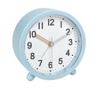 TFA Dostmann Analogue Alarm Clock with Quiet Movement, 60.1043.20, Table Clock with Quartz Movement, Battery Operated, Includes Snooze Function, Backlight, Easy to Read, Turquoise