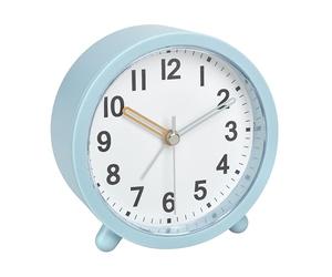 TFA Dostmann Analogue Alarm Clock with Quiet Movement, 60.1043.20, Table Clock with Quartz Movement, Battery Operated, Includes Snooze Function, Backlight, Easy to Read, Turquoise