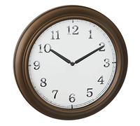 TFA Dostmann Analogue Outdoor Wall 60.3066.53 XL Clock Retro Design Splashproof Metal Glass Cover for Garden, Balcony or Patio, 38.7 cm x 5.2 cm, Brass, (L) 387 x (B) 52 x (H) 387 mm