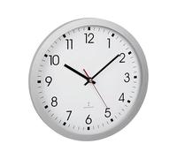 TFA Dostmann Analogue Radio-Controlled Wall Clock, 60.3522.02, with Second Hand, Glass Cover, Large Dial, 30 cm Diameter, White, L 300 x W 43 x H 300 mm