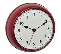 TFA Dostmann Analogue Radio-Controlled Wall Clock 60.3541.05 Retro Design with Second Hand Metal Red (L) 240 x (W) 68 x (H) 240 mm