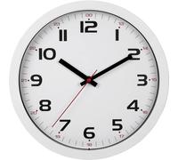 TFA Dostmann Analogue Wall 60.3050.02, Silent Second Hand, Glass Cover, Kitchen Clock, Easy to Read, White, (L) 305 x (B) 38 x (H) 305 mm