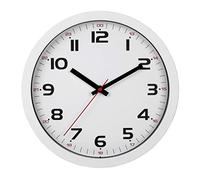 TFA Dostmann Analogue Wall 60.3050.02, Silent Second Hand, Glass Cover, Kitchen Clock, Easy to Read, White, (L) 305 x (B) 38 x (H) 305 mm