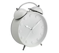 TFA Dostmann Big Bell XXL Alarm Clock with Double Bell 60.1022.02 Silent Clock XXL Format White