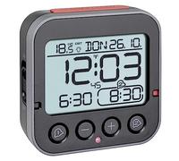 TFA Dostmann Digital Wireless Alarm Clock with Temperature Display, Black, L 95 x B 41 x H 96 mm